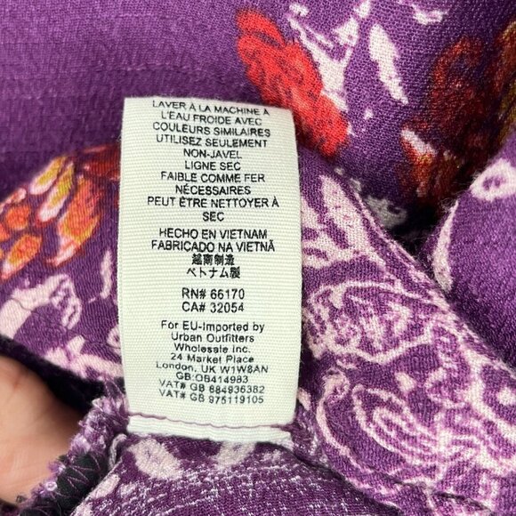 Free People Floral Peplum Ruffled Open Back Mini Dress SMOOTH TALKER FLORAL - Picture 5 of 11